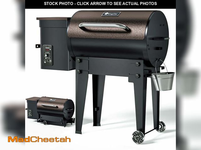 Lot 74-12563753 - KingChii 456 sq. in Wood Pellet Smoker &amp; Grill BBQ with Auto Temperature Control, Folding Legs f...