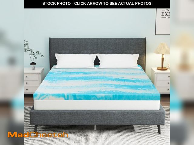 Lot 74-12515123 - Queen Size 3-inch Gel Memory Foam Mattress Topper, Cooling Bed Topper with Pressure Relief &amp; Sup...