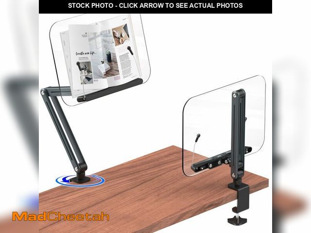 Lot 74-14274430 - YCNEW Desk Clamp Acrylic Book Stand for Reading, Ergonomic Design Adjustable Height up to 20 inches ...