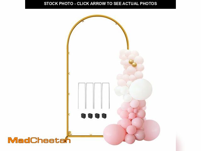 Lot 74-13989235 - Chesjin 6 FT Wedding Arch Frame Backdrop Stand for Party, Balloon Arch Stand, Wedding Arches for Cer...