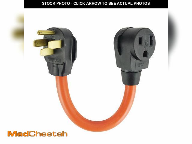 Lot 74-14263129 - 1.5FT NEMA 14-50P to 6-50R Welder Adapter Cord, Heavy Duty 50Amp 250V SJTW 6AWG*3C Generator or RV C...