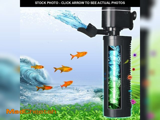 Lot 74-14332725 - COOSPIDER 400GPH Aquarium Filter with 7W U-V Light for 75-200 Gallon - UNUSED