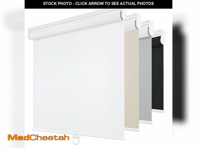 Lot 74-12786913 - ChrisDowa Cordless Blackout Roller Shades for Windows, Thermal Insulated UV Protection Pull Down Sha...