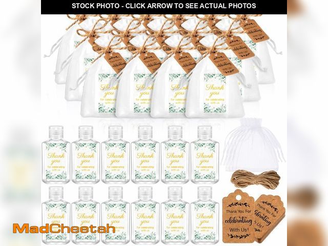 Lot 74-12717858 - Tiangrid 50 Sets Mini Hand Sanitizer Bottles Bulk Wedding Favors for Guests 2oz Empty Travel Size Ha...