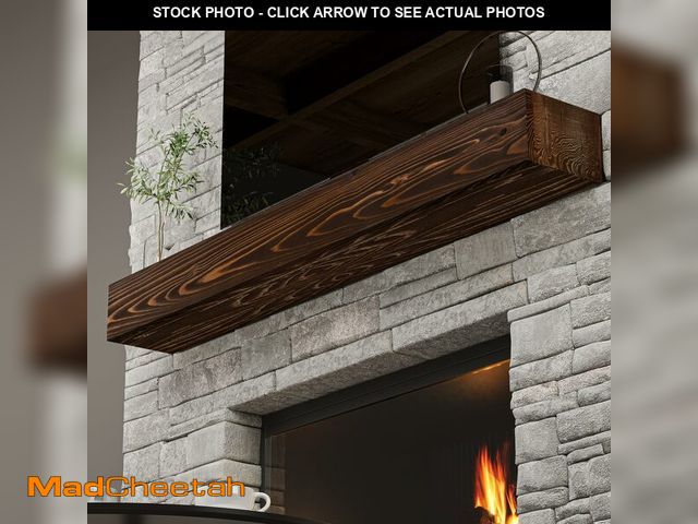 Lot 74-14612094 - BoscoMondo Fireplace Mantel, Handcrafted Rustic from Solid Pine, Wall-Mounted Floating Farmhouse She...