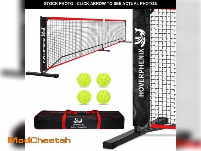 Lot 74-13927397 - Portable Pickleball Net for Driveway, 22FT Regulation Size Pickle Ball Net with 4 Outdoor Pickleball...