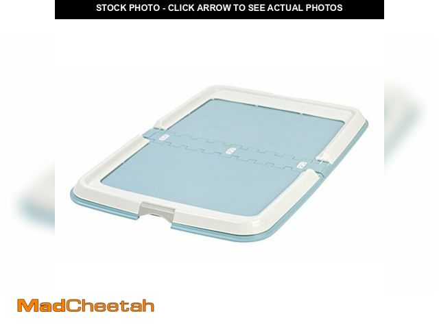 Lot 74-12695664 - IRIS USA Pee Pad Holder - For Large Sized Puppy and Puppy Training Pads, Secured Latches, Non-Skid F...