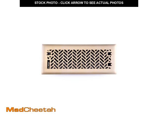 Lot 74-12852454 - Hampton Bay Interwoven 4 in. x 12 in. Steel Floor Register in Brushed Gold - UNUSED