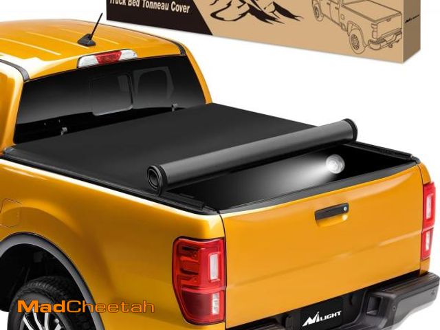 Lot 74-12210180 - Nilight Soft Roll Up Truck Tonneau Cover Compatible with Ford Ranger 2019 2020 2021 2022 2023 6ft - ...