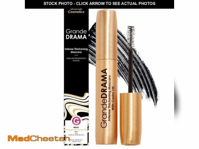 Lot 74-12972686 - Grande Cosmetics GrandeDRAMA Intense Thickening Black Mascara with Castor Oil, Volumizing, Condition...