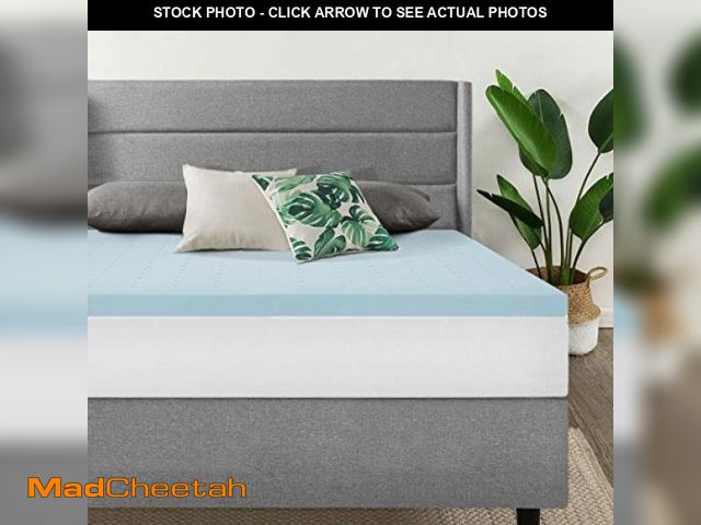 Lot 74-12136802 - Best Price Mattress 1.5 Inch Ventilated Memory Foam Mattress Topper, Cooling Gel Infusion, CertiPUR-...