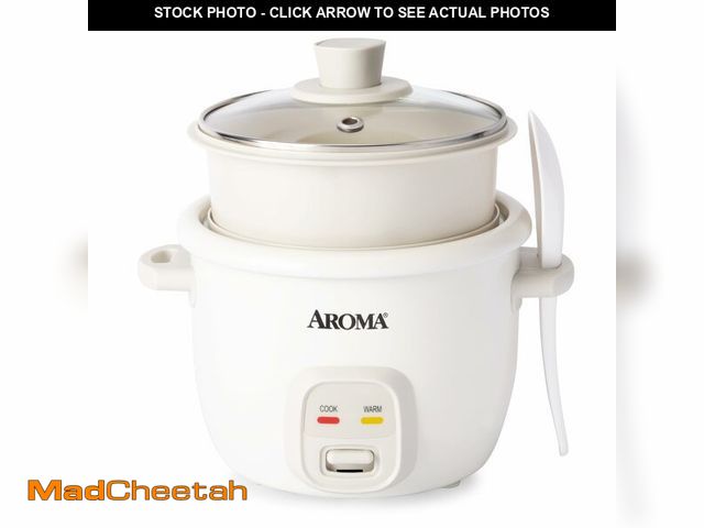 Lot 74-14473108 - AROMAÃÂ® CoreCoat Rice Cooker with Pop-Up Food Steaming Basket (4 Cups Cooked, 2 Cups Uncooked, 1 Q...