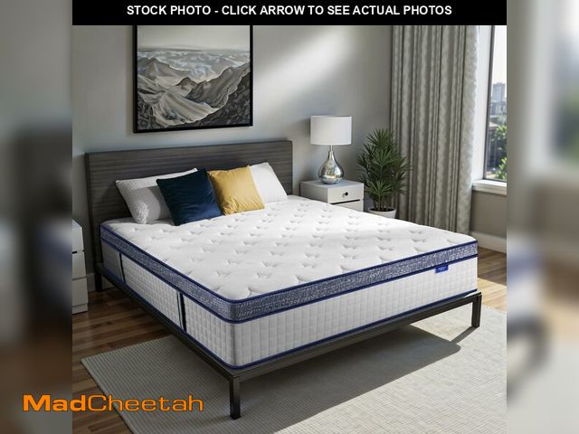 Lot 74-12762815 - BURFLY1977 Full Mattress, 10 Inch Hybrid Mattress in a Box, Memory Foam and Individual Pocket Spring...