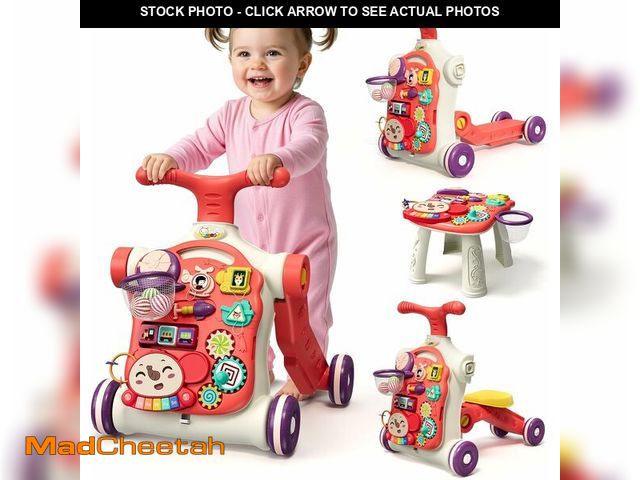 Lot 74-13583213 - HYES Upgraded 5 in 1 Baby Walker and Activity Center for Baby Girl, Learning to Walk, Sit to Stand, ...