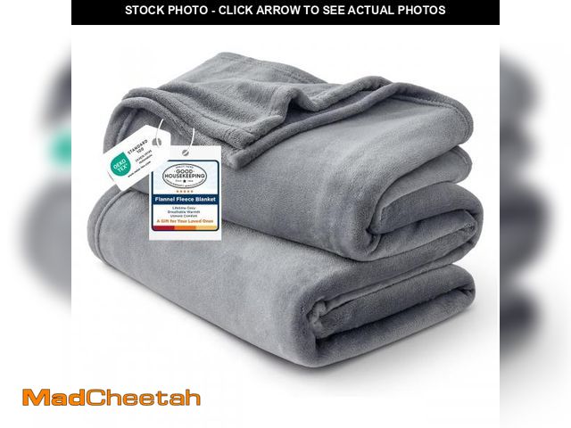 Lot 74-12540165 - Bedsure GentleSoft Fleece King Size Blankets for Bed Grey - Soft Lightweight Plush Cozy Fuzzy Luxury...