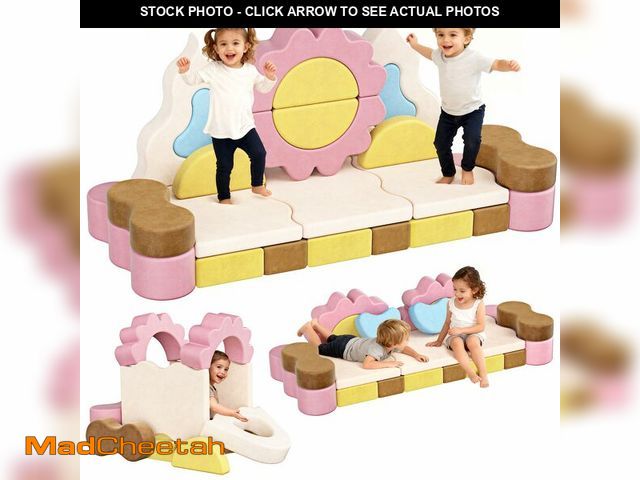 Lot 74-14279015 - CoziBB 23Pcs Modular Kids Play Couch, Toddler Couch with Convertible and Multifunctional Foam for In...