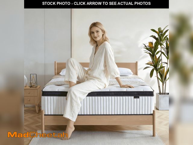 Lot 74-14586611 - Giovanly 12 inch Queen Hybrid Mattress in a Box, Cooling Gel Memory Foam &amp; Individually Pocket C...