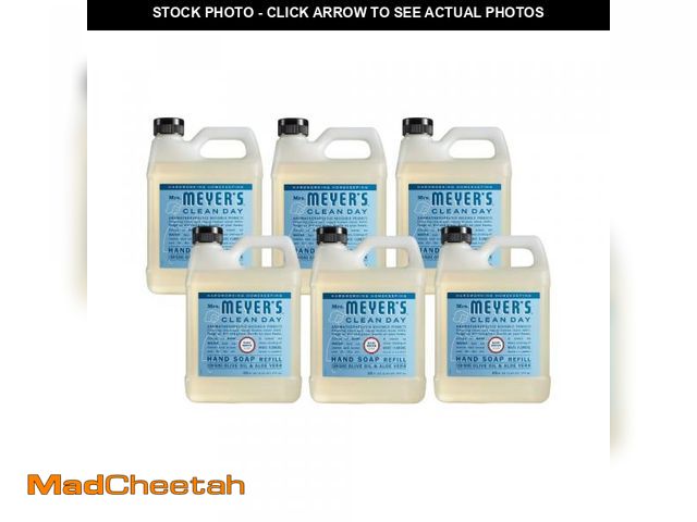 Lot 74-12218744 - Mrs. MEYER'S CLEAN DAY Hand Soap Refill Rain Water Scent 33 Fl Oz (Pack of 6) - USED