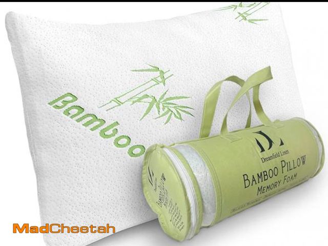 Lot 74-12140841 - Memory Foam Bamboo Pillow Queen Size - [Adjustable] for Sleeping - Cool &amp; Breathable Cover with ...