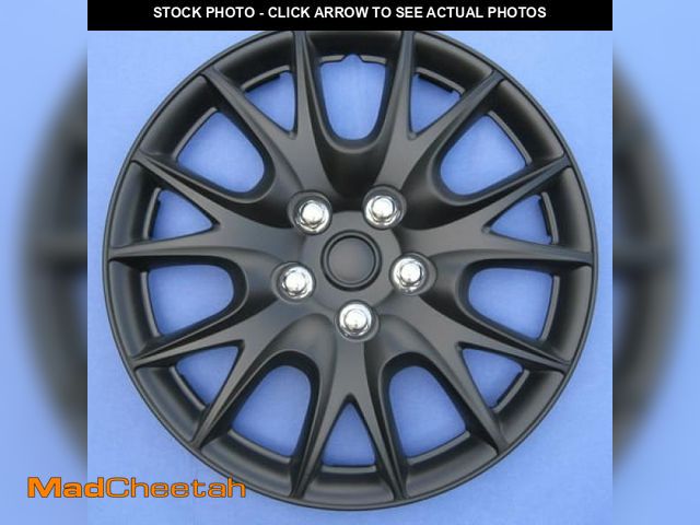 Lot 74-12422235 - Auto Drive 16 Inch Black Hubcap Wheel Covers - Set of 4 - Fits Most Cars - UNUSED