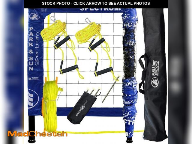 Lot 74-12100385 - Park &amp; Sun Sports Spectrum Classic: Portable Professional Outdoor Volleyball Net System, Denim B...