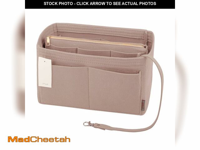 Lot 74-14215791 - ZTUJO Purse Organizer Insert, Felt Bag Organizer with Metal Zipper, Handbag &amp; Tote Shaper, For S...