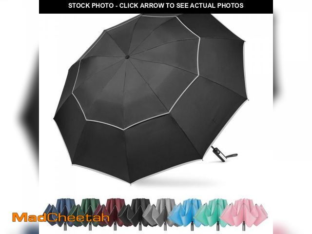 Lot 74-12216007 - G4Free 62 Inch Windproof Inverted Umbrella with Reflective Stripe Large Compact Reverse Golf Umbrell...