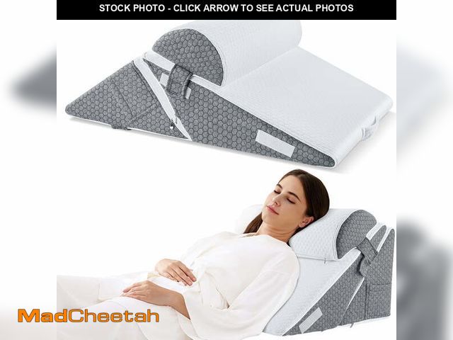 Lot 74-12833104 - MOONORAH Wedge Pillow for Sleep Apnea, Adjustable Wedge Pillow Headboard, Bed Wedge Pillow for Acid ...