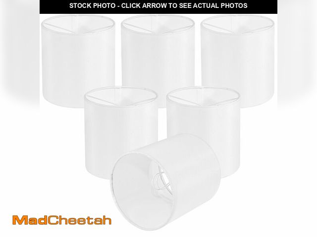 Lot 74-14207294 - Chandelier Lamp Shades, Small Lamp Shades Clip-on Bulbs Only for Candelabra Bulbs, White Chandelier ...
