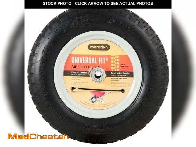 Lot 74-12492863 - Marathon 14.5 in. Pneumatic Universal Wheelbarrow Wheels - UNUSED