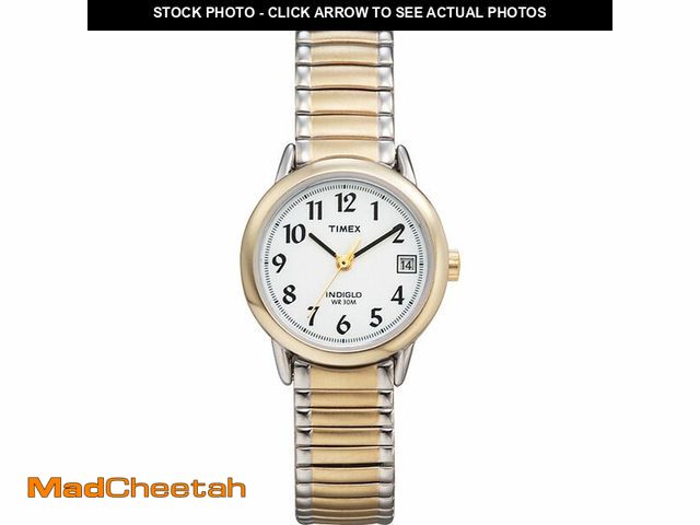 Lot 74-14340478 - Timex Women's Easy Reader 25mm Watch Ã¢â¬â Two-Tone Case White Dial with Extra-Long Two-Tone Expa...
