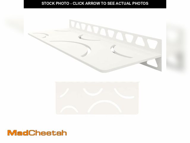 Lot 74-13548123 - Schluter Rectangular Shelf for Tiled Walls - 4mm Thick, Curve Design, Aluminum Material, Matte White...