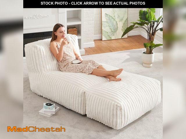 Lot 74-13673524 - Hobestluk Big Bean Bag Lounger Chairs Large Beanbag Chair for Adults Bean Bag Sofa with Memory Foam ...