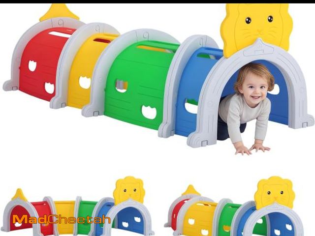 Lot 74-12096411 - Qaba Lion Tunnel, Toddler Tunnel for Kids Crawl and Climb Through, Kids' Play Structure Indoor Outdo...