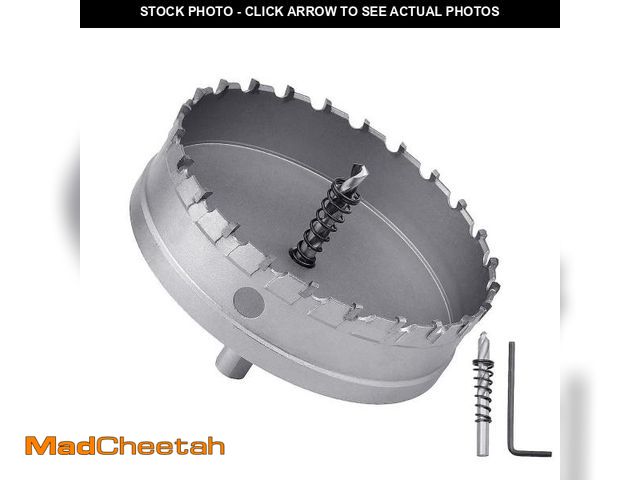 Lot 74-12212097 - 156mm (6-1/8 inch) Metal Steel Hole Saw with 2 Drill Bits, Hole Cutter for Thick Metal,Stainless Ste...
