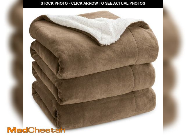 Lot 74-13947827 - Bedsure GentleSoft Sherpa Fleece Blankets King Size for Bed, Non-Heated, Thick and Warm Throw for Wo...