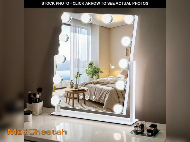 Lot 74-13632355 - ZBOCAI Vanity Mirror with Lights, 13'' x 11'' Lighted Makeup Mirror for Desk, Hollywood Mirror with ...