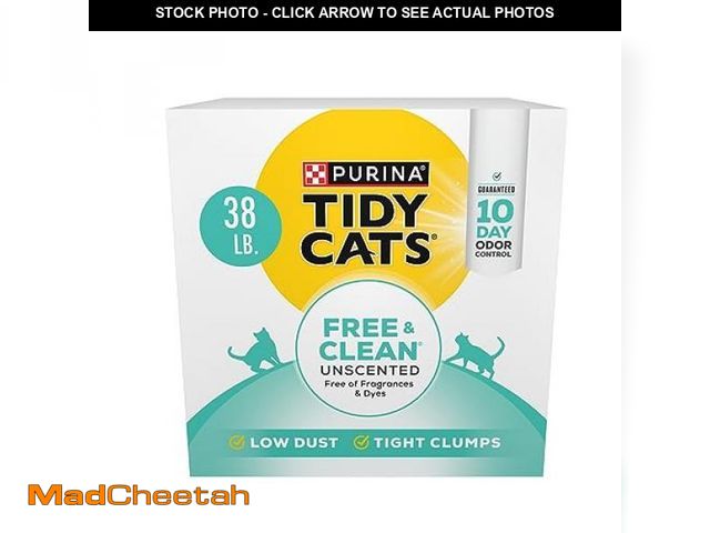 Lot 74-12096409 - Purina Tidy Cats Free and Clean Unscented Cat Litter - 38 lb. Box - UNUSED
