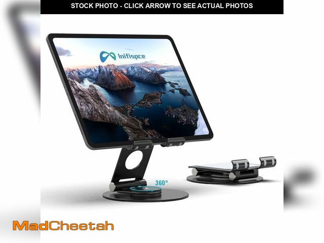 Lot 74-13630589 - Swivel Tablet Stand, Aluminum Portable 360ÃÂ°Rotating Adjustable Tablet Holder for All 4-12.9Ã¢â¬â...