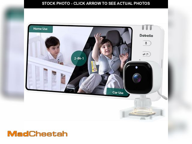 Lot 74-12323721 - BABELIO Wireless Baby Car Camera with 5" HD Night Vision, Battery-Powered Rear Facing Car Seat Monit...