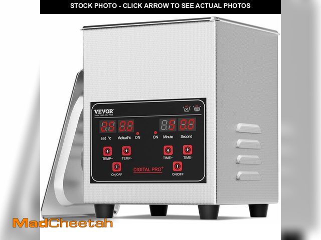Lot 74-13382647 - VEVOR Sonic Cleaner, 1.3L Professional 60W Cleaning Machine with Timer &amp; Heater, 40kHz Digital S...