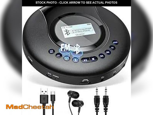 Lot 74-12127711 - ARAFUNA Portable CD Player Bluetooth with FM Radio, 2000mAh Rechargeable CD Player for Car with LCD ...