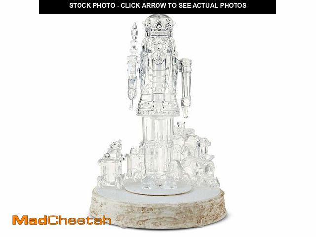 Lot 74-12862343 - Light-Up Animated Acrylic Nutcracker Figurine Scene, Clear, 13", by Holiday Time - UNUSED