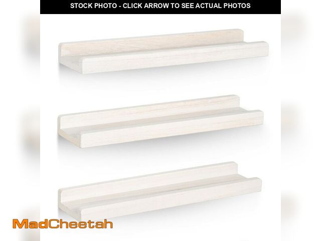 Lot 74-14266724 - Emfogo Floating Ledge Shelves Rustic Wood Wall Shelf Set of 3 for Storage and Display 16.9 inch Vint...