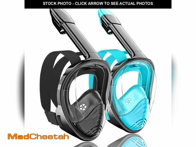 Lot 74-12976884 - QingSong Full Face Snorkel Mask for Adults, Snorkeling Gear with Camera Mount, 180 Degree Panoramic ...