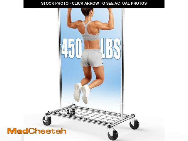 Lot 74-13060863 - UNTIMATY Clothes Garment Rack Heavy Duty Freestanding Metal Clothes Garment Rack on Wheels, 450LBS, ...