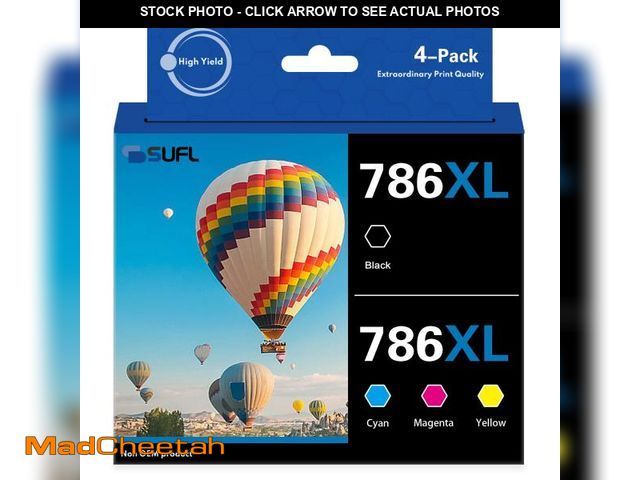 Lot 74-12183100 - T786 T786XL Remanufactured Ink Cartridges (4-Pack) - SFL Compatible Replacement for T786 T786XL Ink ...