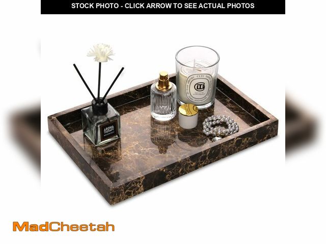 Lot 74-12703317 - Marble Bathroom Vanity Tray, Natural Luxury Vanity Home Kitchen Bathroom Table Tray, Stone Decorativ...