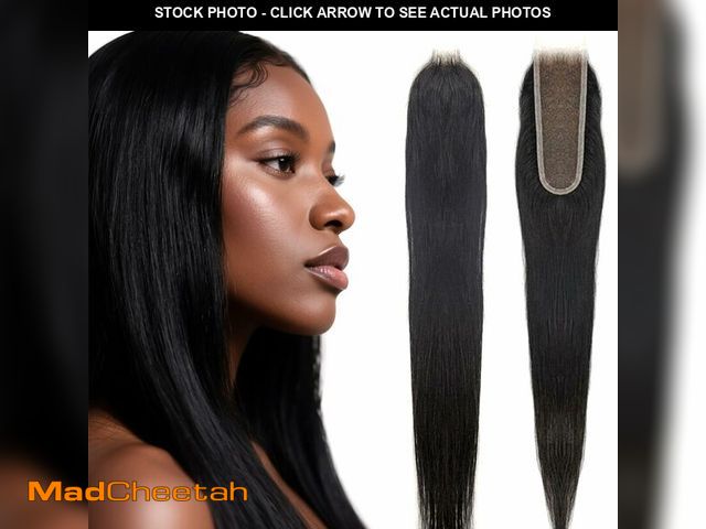 Lot 74-13717315 - MEODI 2x6 HD Lace Hair Closure Straight, Real Ultra Thin 0.1mm Swiss HD Skinlike Lace,2x6 Virgin Hum...