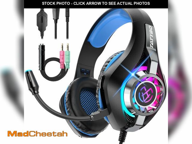 Lot 74-14214127 - Tatybo Gaming Headset for PC, Ps5, Ps4, Switch, Mobile, Xbox Headset with Deep Bass Stereo Sound, Ov...